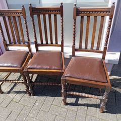 6 oak antique chairs