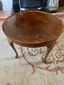 Vintage Queen Anne Style Mahogany Coffee Table
