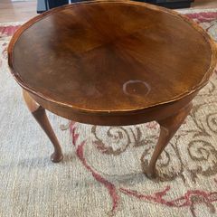 Vintage Queen Anne Style Mahogany Coffee Table