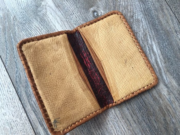 Vintage leather cards wallet