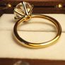 18ct Gold Plated Vermeil Large Moissanite Solitaire Ring Image 4