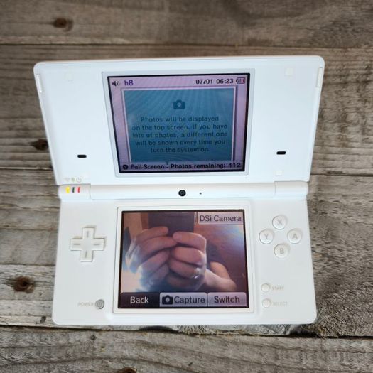 Nintendo DSi Arctic White Console with New USB Charger, 3 Great Games ,Clean