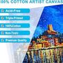 10 Packs Blank Canvas Panels Board 20 x 20 cm(8" x 8"), 100% Cotton for Acrylic Painting, Oil Paint & Wet Water Art Media, Canvases for Professional Artist, Hobby Painters & Beginners Image 3