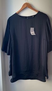 Next Navy Ladies Sateen top plus size New