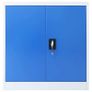 Office Cabinet Metal 90x40x90 cm Grey and Blue Image 3