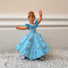 Papo Blue Princess Skating Figure 2016 Figure Skater Ice Skates Crown approx. 10 cm. Used Please see photos