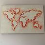World map art print on canvas (90cm x 60cm) Image 4