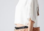 TOPSHOP Real Leather Quilted Cross Body Clutch NEW
