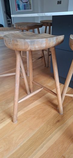 Solid wood bar stools, originally from Coach House/Hedgerow