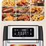 Innsky Hot Air Fryer 10 L, 1500 W Airfryer Hot Air Fryer with 10 Programmes, Hot Air Oven with 6 Accessories, Air Fryer without Oil Image 6