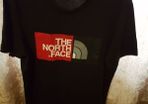 The northface black/red white t shirt