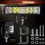 2pcs 17.78 cm LED Light Bar 60W 5500LM 6500K White Lighting Off Road Driving Auxiliary LED Image 6