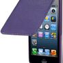 New Iphone 5 Premium Pu Leather Flip Case Cover Black Pink Purple White & Red Image 3