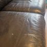 Leather Couch and stool (pull out bed) Image 4