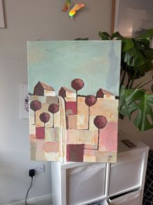 Original Artwork on Canvas - Modern Abstract Landscape