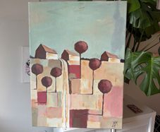 Original Artwork on Canvas - Modern Abstract Landscape