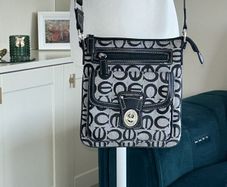 Black & Grey Crossbody Handbag