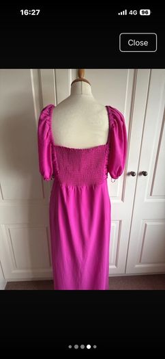 French Connection long pink occasion dress