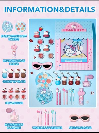 Sheglam X Hello Kitty Complete Collection Make Up Set Brand New
