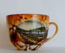 Antique decorative  souvenir shaving  cup.
