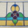 Antique leaded stained-glass panel in the Art Nouveau style. Image 3