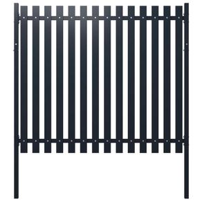 Fence Panel Anthracite 174.5x150 cm Powder-coated Steel