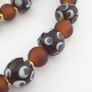 Antique Venetian African Style Skunk Eyes & Brown Glass Beads Necklace Image 8