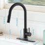 Stainless steel kitchen tap black. Image 2