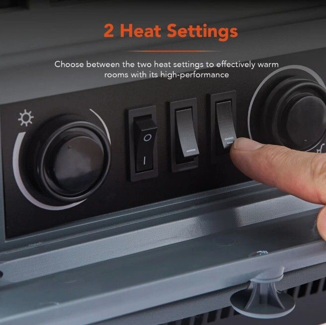 Warmlite Sterling 2000W Grey Electric Stove Heater (Brand New)