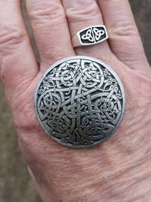 Heavy Celtic Knot Ring and Stuart Harper Brooch