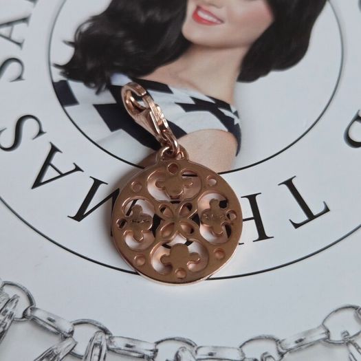 Thomas Sabo Sterling Silver,Rose Tone Disc Charm Club
