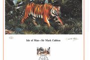 1985 Isle of Man Limited Edition Lithographed Print measuring 333mm X 257mm showing Sir Mark Cubbon 1785-1861 Commemorative Stamp with First Day of Issue Cancel
