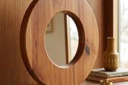 Mid Century Scandinavian Solid Hardwood Mirror