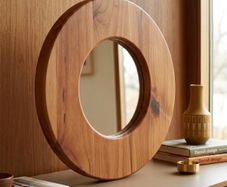 Mid Century Scandinavian Solid Hardwood Mirror
