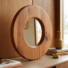 Mid Century Scandinavian Solid Hardwood Mirror