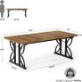 Large Office Computer Desk with Robust Metal Frame 180 x 80 x 75 cm Image 2