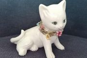 Rare Vintage Italian White Cat Figurine