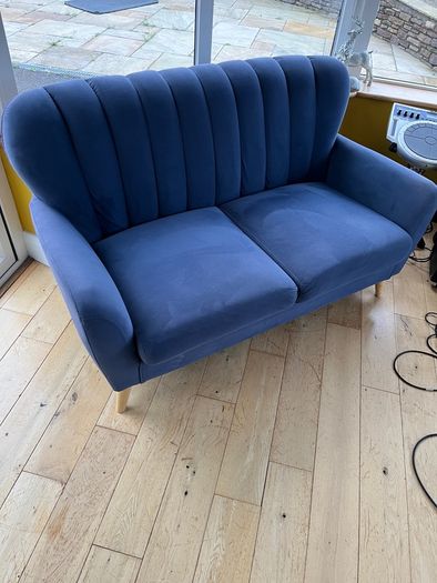 2 Two seat fabric sofa's