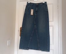 River Island "in other words" Long Denim Skirt New With Tags