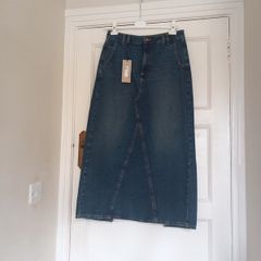 River Island "in other words" Long Denim Skirt New With Tags