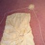 PrettyLittleThing cream dress matching neck tie Image 4