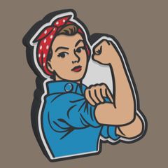 Vintage style arm pump lady Lightbox