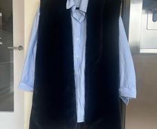 Navy faux fur James Lakeland gilet