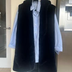 Navy faux fur James Lakeland gilet
