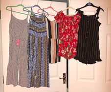 Bundle of summer jumpsuits, 8-10 yo