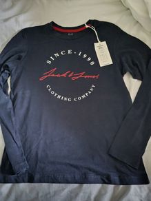 JACK AND JONES Junior Jjherro Long Sleeve Top Navy Blazer