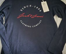 JACK AND JONES Junior Jjherro Long Sleeve Top Navy Blazer
