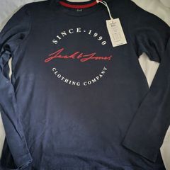 JACK AND JONES Junior Jjherro Long Sleeve Top Navy Blazer