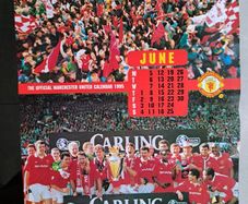 Man United 1995 Double Winners Official Collectors Calendar