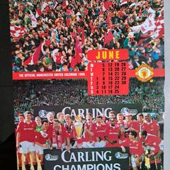 Man United 1995 Double Winners Official Collectors Calendar
